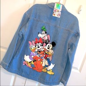 🆕 RARE Disney 100th Anniversary Ltd. Ed Mickey & Friends Oversize Denim Jacket